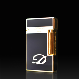Bật lửa Dupont đen chữ D vàng D18V