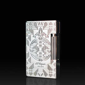 Bật lửa Dupont hongkong hoa văn trắng D23T