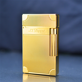 Bật lửa Dupont kẻ chặn 4 góc vàng D75V