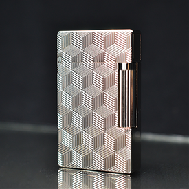 Bật lửa Dupont ô vuông 3D trắng D49T