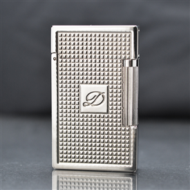 Bật lửa Dupont ô vuông nhỏ màu bạc D136T