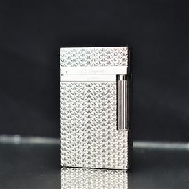 Bật Lửa Dupont Vân 3D bạc D190T