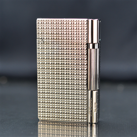 Bật lửa ST Dupont trắng ô vuông viền song song D10