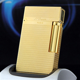 Bật lửa Dupont nguyên khối vàng kẻ ngang D70
